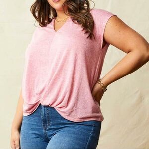 Matilda Jane Pink Knot Front Cotton Tee - XS